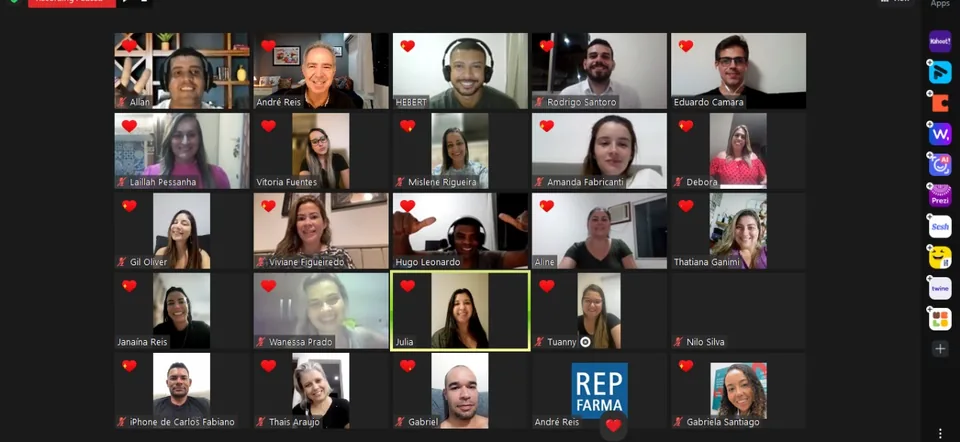 Agosto de 2023: Online ao vivo, Turma A: encontro online da turma